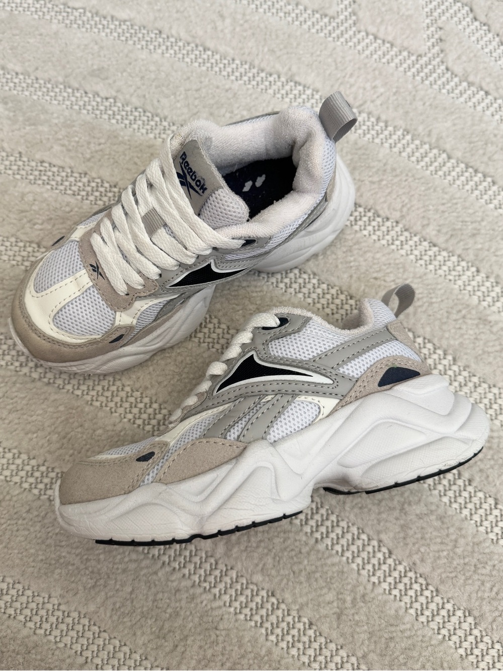 Reebok White, Gray & Black Runner Sneakers - Picture 4 of 6